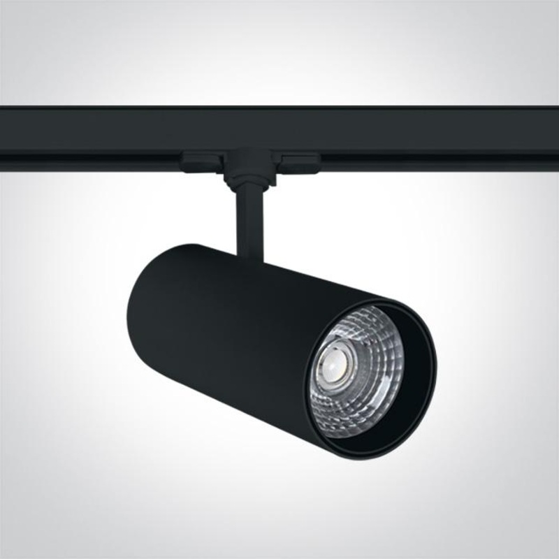 3 Circuit Tracklight Black Circular Cool White LED built in 2600lm 30W Aluminium One Light SKU:65642CT/B/C