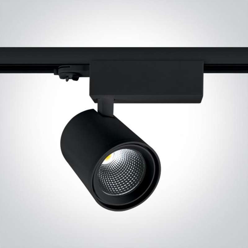 3 Circuit Tracklight Black Circular Cool White LED built in 3200lm 38W Die Cast One Light SKU:65619T/B/C