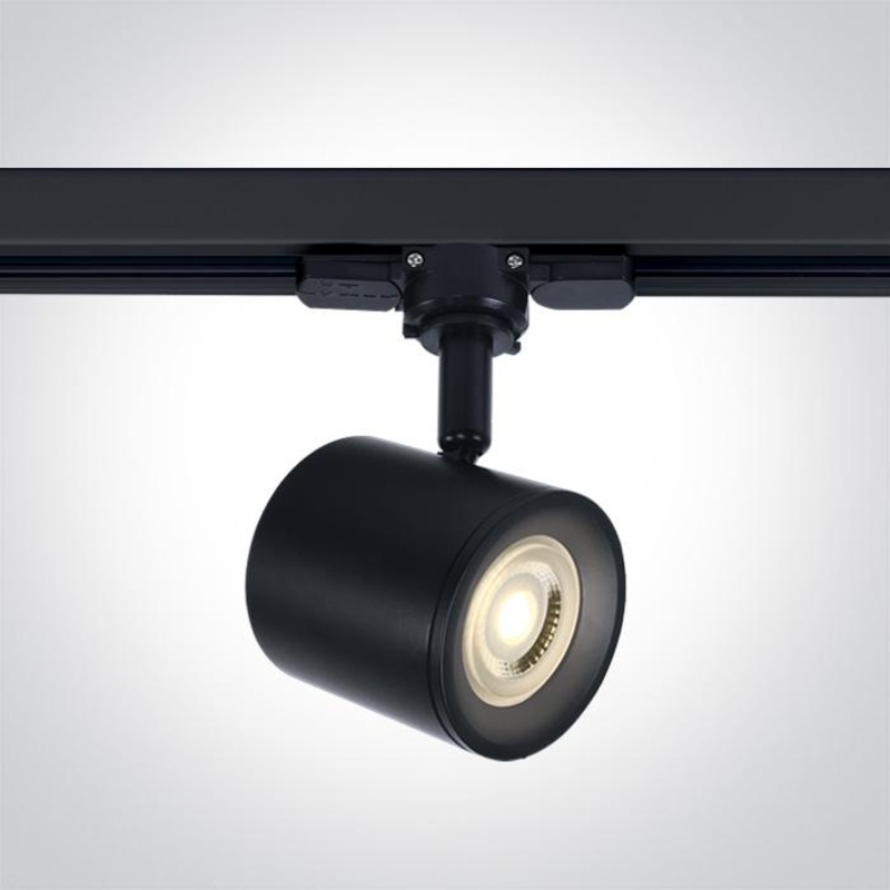 3 Circuit Tracklight Black Circular Replaceable GU10 lamp Aluminium One Light SKU:65520T/B