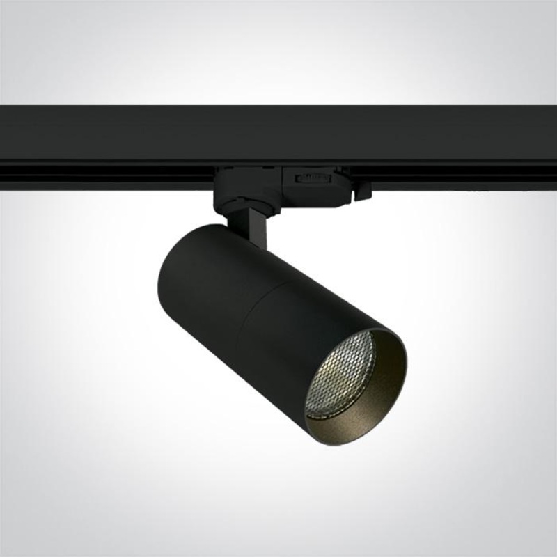3 Circuit Tracklight Black Circular Replaceable lamp Aluminium One Light SKU:65522T/B