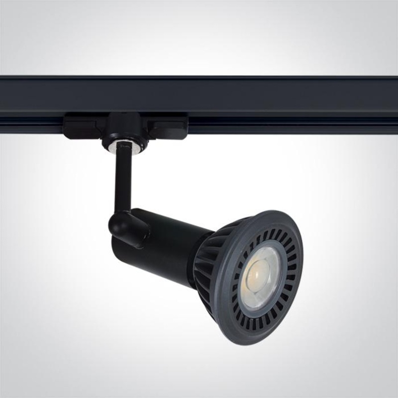 3 Circuit Tracklight Black Circular Replaceable lamp Die Cast One Light SKU:65111AT/B
