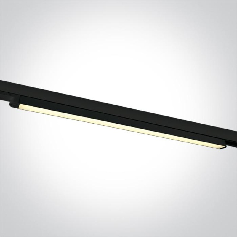 3 Circuit Tracklight Black Rectangular Warm White LED built in 2500lm 25W Aluminium One Light SKU:65025T/B/W