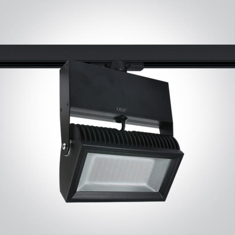 3 Circuit Tracklight Black Rectangular Warm White LED built in 3150lm 42W Die Cast One Light SKU:65042T/B/W