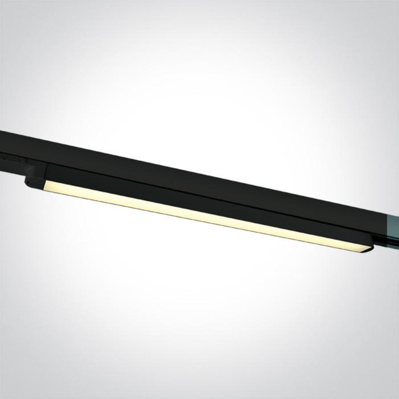 3 Circuit Tracklight Black Rectangular Warml White LED built in 1600lm 16W Aluminium One Light SKU:65018T/B/W