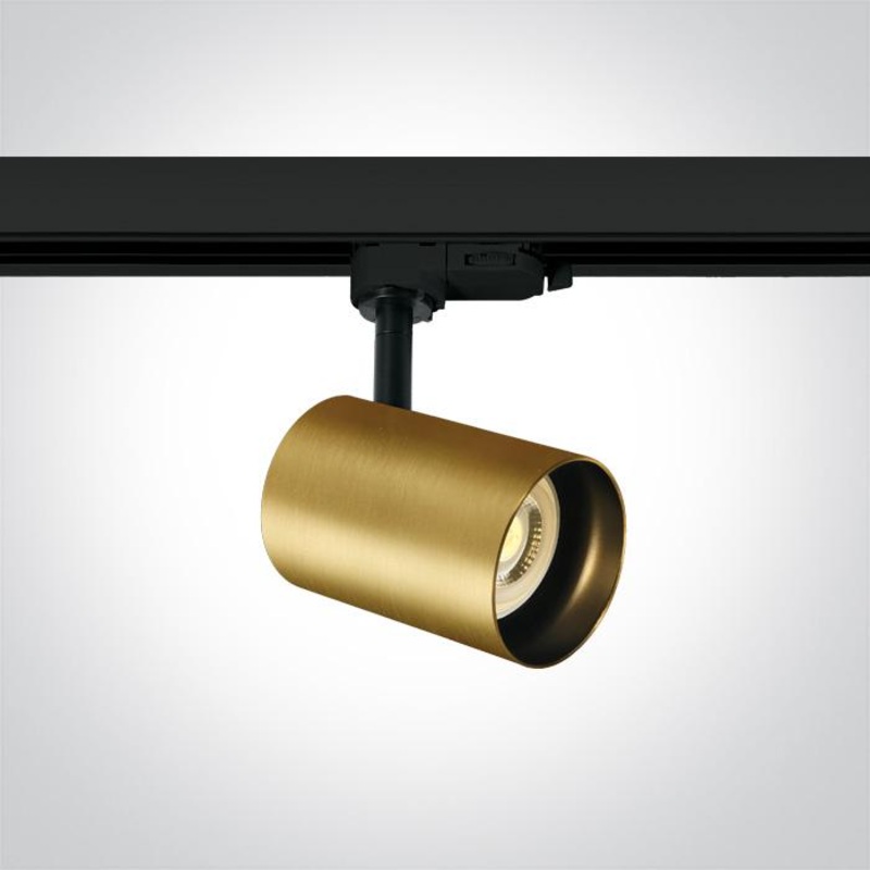 3 Circuit Tracklight Brushed Brass Circular Replaceable lamp Aluminium One Light SKU:65105NT/BBS