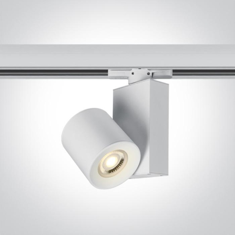 3 Circuit Tracklight GU10 White Circular Replaceable lamp Aluminium One Light SKU:65519T/W