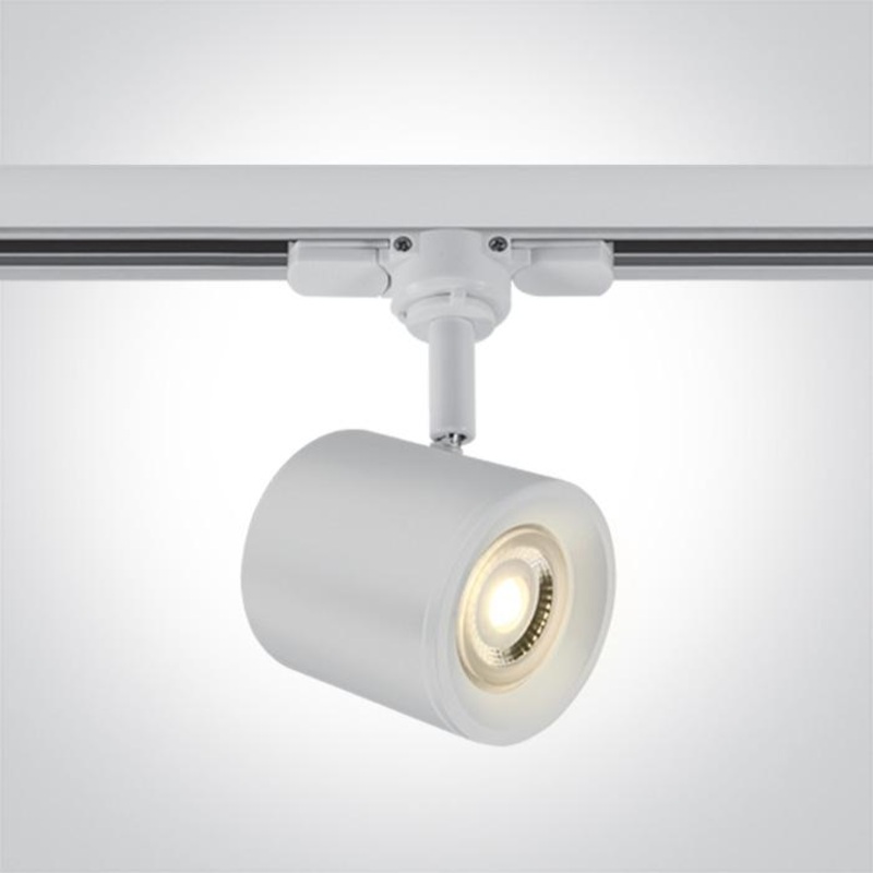 3 Circuit Tracklight GU10 White Circular Replaceable lamp Aluminium One Light SKU:65520T/W