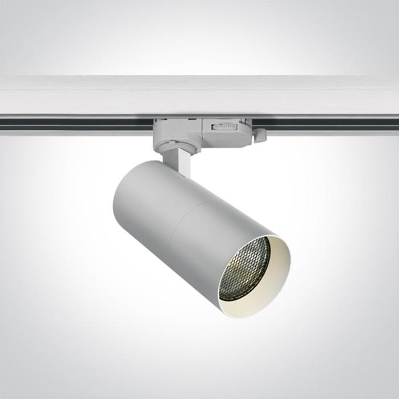 3 Circuit Tracklight GU10 White Circular Replaceable lamp Aluminium One Light SKU:65522T/W