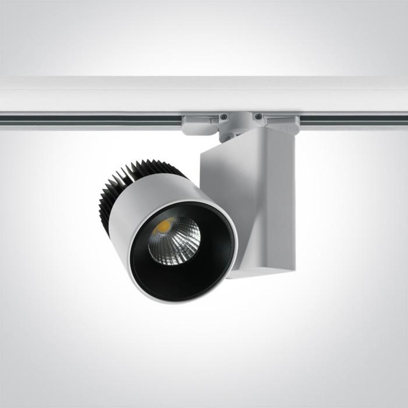 3 Circuit Tracklight White Circular Cool White LED built in 1500lm 20W Aluminium One Light SKU:65620AT/W/C