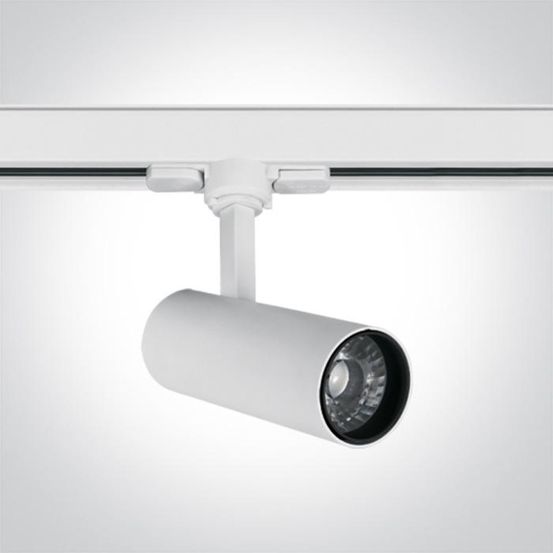 3 Circuit Tracklight White Circular Cool White LED built in 850lm 10W Aluminium One Light SKU:65642AT/W/C