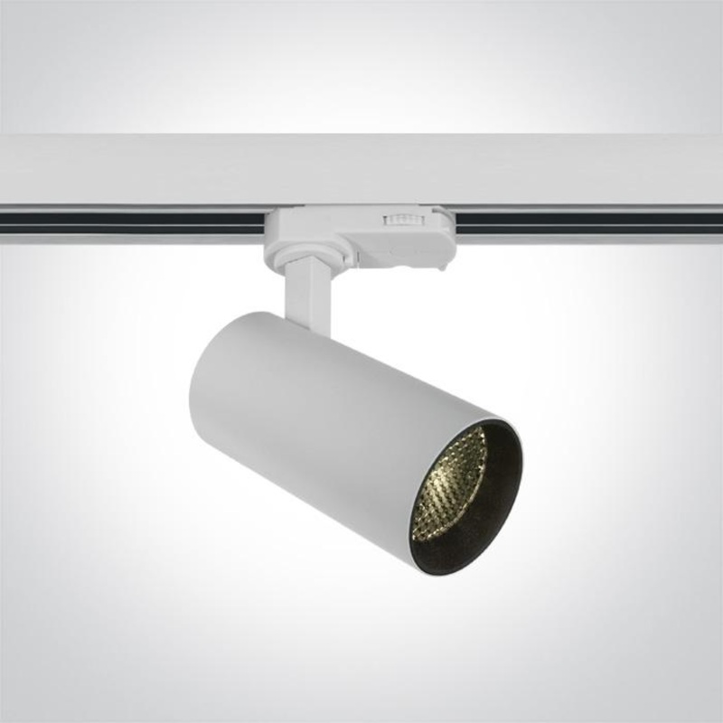 3 Circuit Tracklight White Circular Warm White LED built in 1000lm 12W Aluminium One Light SKU:65524T/W/W