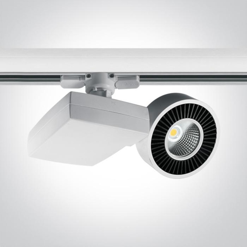 3 Circuit Tracklight White Circular Warm White LED built in 1095lm 15W Die Cast One Light SKU:65620TA/W/W