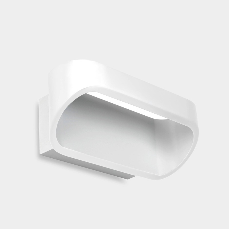 WALL FIXTURE OVAL 180MM LED 6.1 LED WARM-WHITE 3000K ON-OFF WHITE 340LM 05-0070-14-14