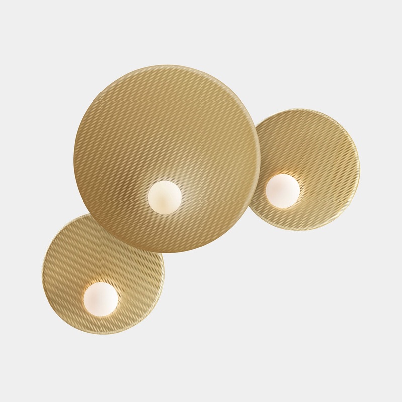 WALL FIXTURE TRIP TRIPLE 300MM / 460MM / 300MM E14 27 MATTE GOLD 05-8363-05-DN