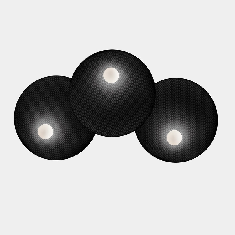 WALL FIXTURE TRIP TRIPLE 460MM / 460MM / 460MM E14 27 BLACK 05-8362-05-05