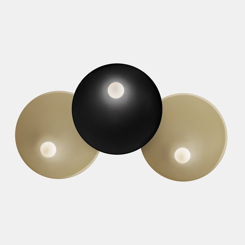 WALL FIXTURE TRIP TRIPLE 460MM / 460MM / 460MM E14 27 BLACK/MATT GOLD 05-8362-05-DP