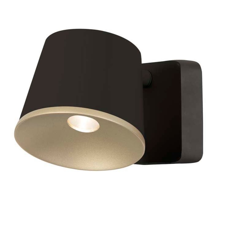 WALL FIXTURE DRONE SINGLE LED 8.6 LED WARM-WHITE 2700K ON-OFF BROWN 350LM 05-5306-CI-F5