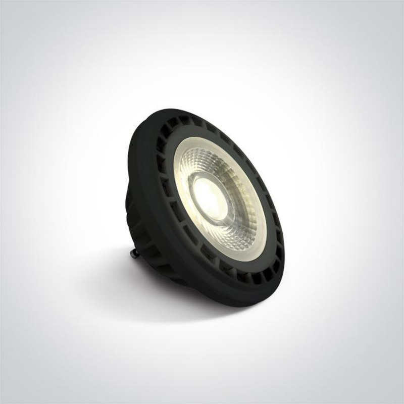 LED Lamp Bulb Black Circular Cool White LED 1200lm One Light SKU:7315GB/C/45