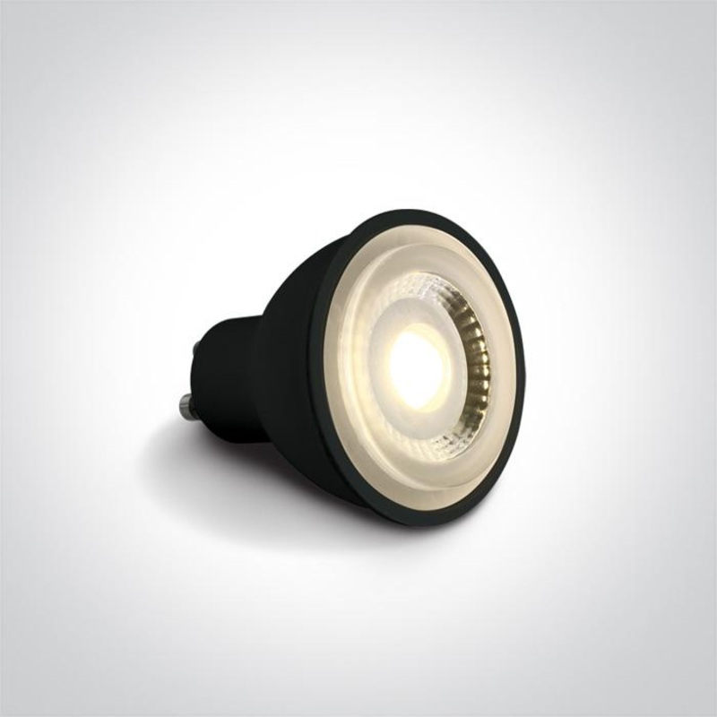 LED Lamp Bulb Black Circular Warm White LED 500lm One Light SKU:7306CBG/W