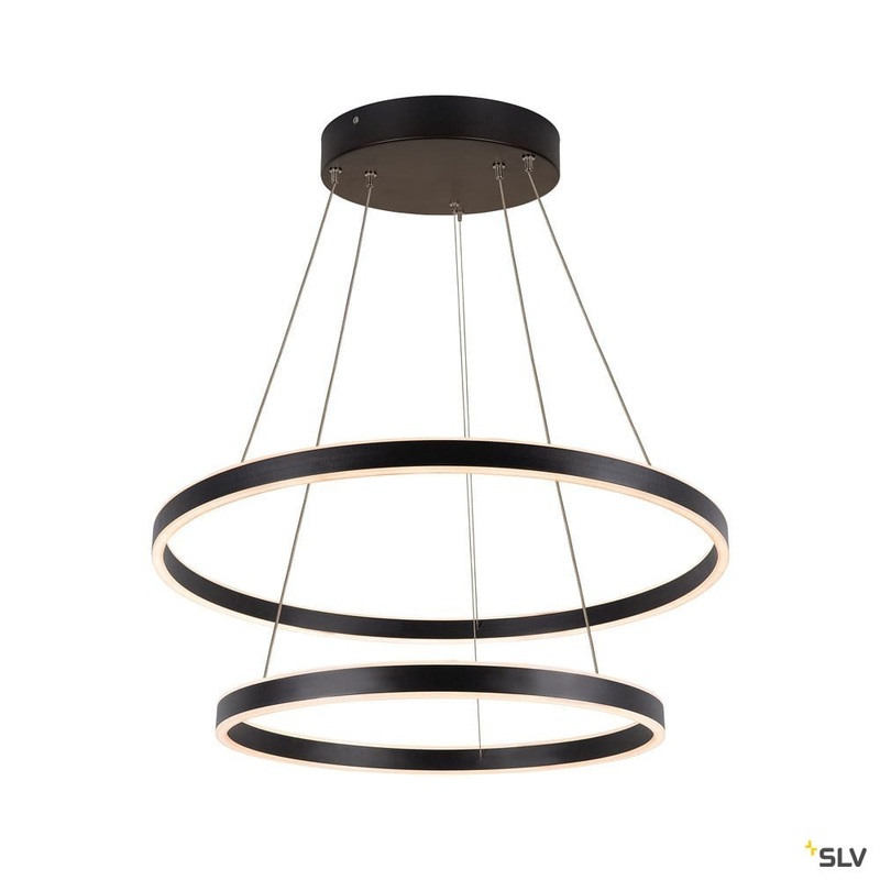 One Double Pd Dali Up/down, Indoor Led Pendant Light Black Cct Switch 2700/3000k