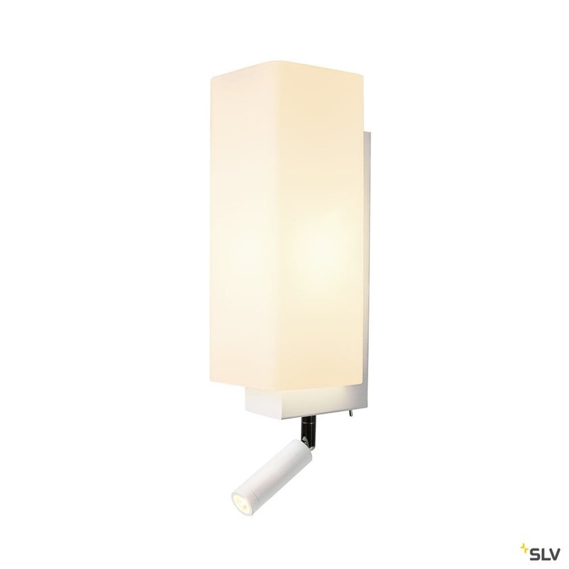 Quadrass Spot Indoor Surface-mounted Wall Light With Led Spotlight And E27 Socket, White