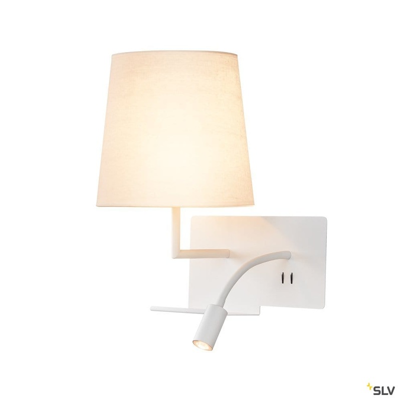 Somnila Flex Indoor Led Surface-mounted Wall Light 3000k White Version Left Incl. Usb Connection