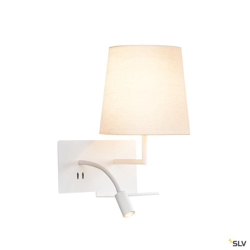 Somnila Flex Indoor Led Surface-mounted Wall Light 3000k White Version Right Incl. Usb Connection