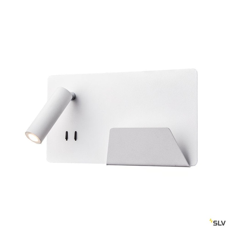 Somnila Spot Indoor Led Surface-mounted Wall Light 3000k White Version Right Incl. Usb Connection