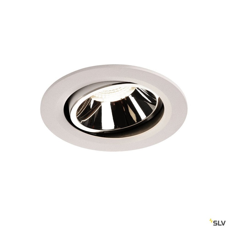 Numinos Dl L, Indoor Led Recessed Ceiling Light White/chrome 4000k 55 Gimballed, Rotating And Pivoting