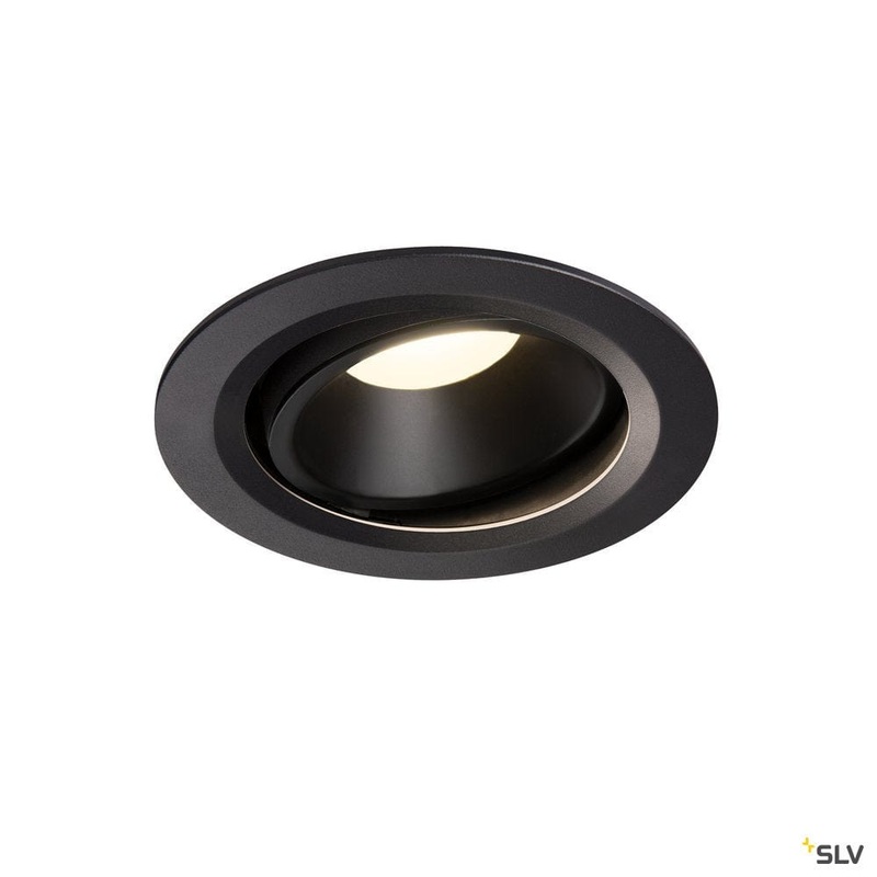 Numinos Dl L, Indoor Led Recessed Ceiling Light Black/black 4000k 40 Gimballed, Rotating And Pivoting