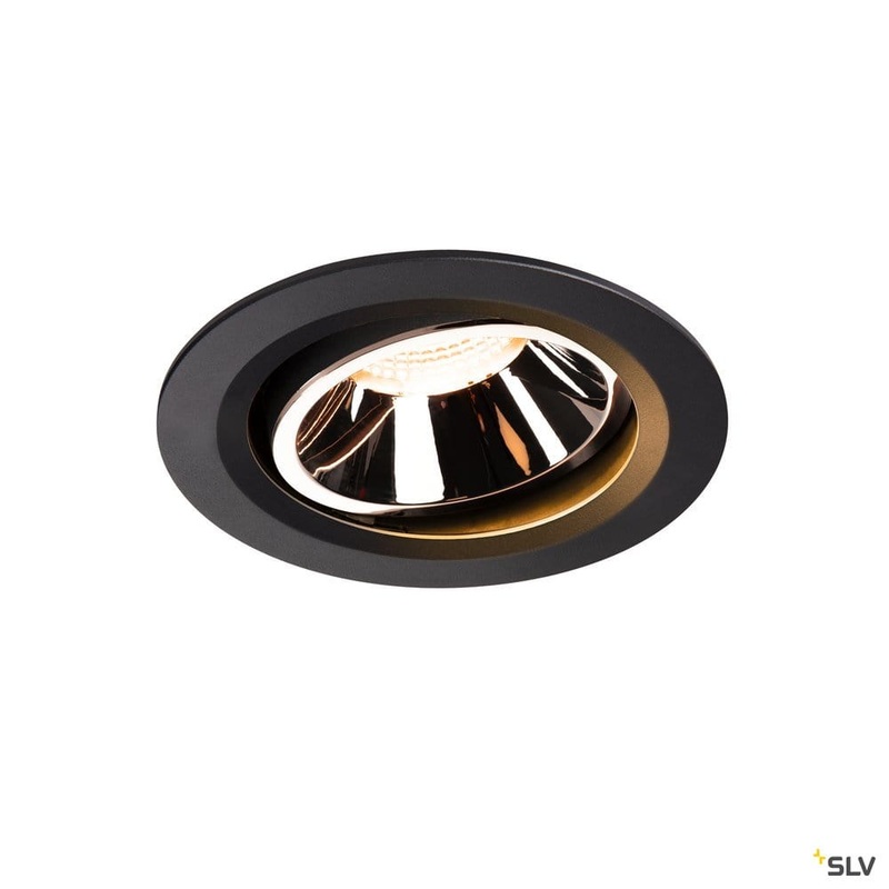 Numinos Dl L, Indoor Led Recessed Ceiling Light Black/chrome 2700k 20 Gimballed, Rotating And Pivoting