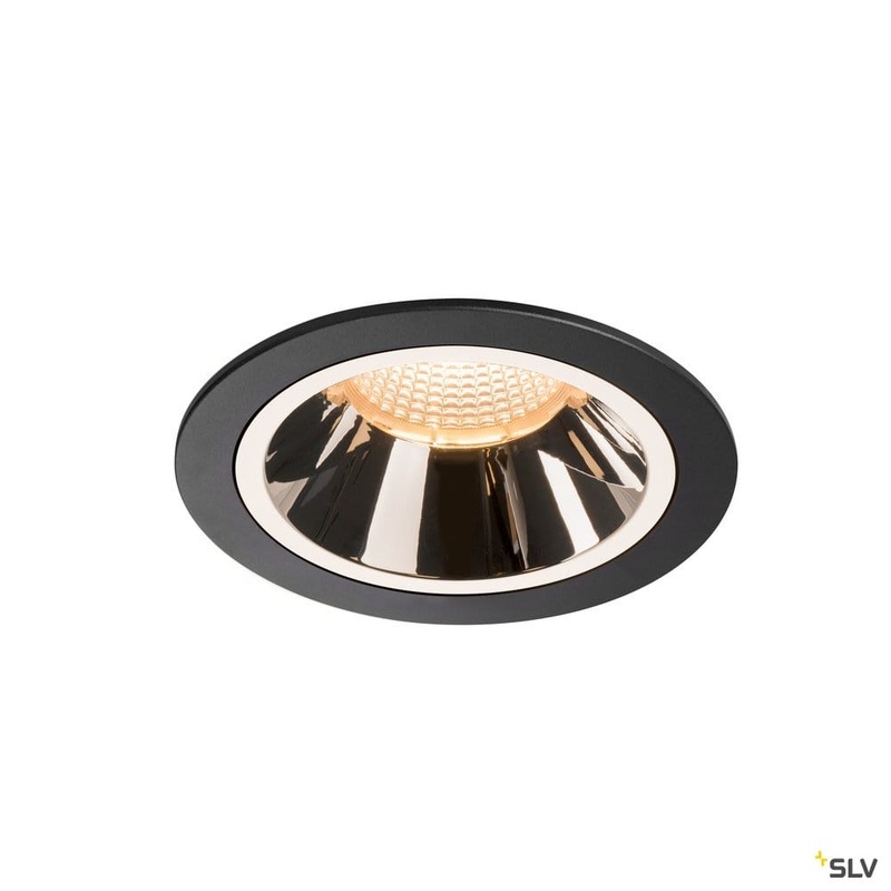 Numinos Dl L, Indoor Led Recessed Ceiling Light Black/chrome 2700k 40