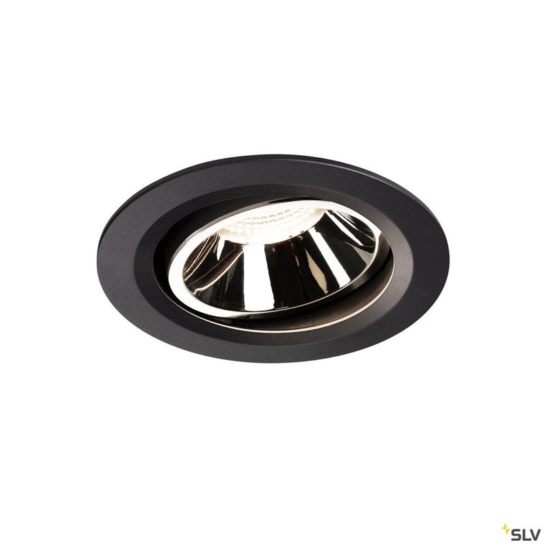 Numinos Dl L, Indoor Led Recessed Ceiling Light Black/chrome 4000k 55 Gimballed, Rotating And Pivoting