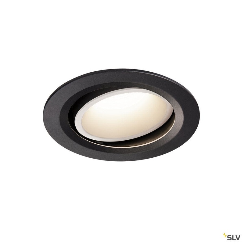 Numinos Dl L, Indoor Led Recessed Ceiling Light Black/white 4000k 40 Gimballed, Rotating And Pivoting