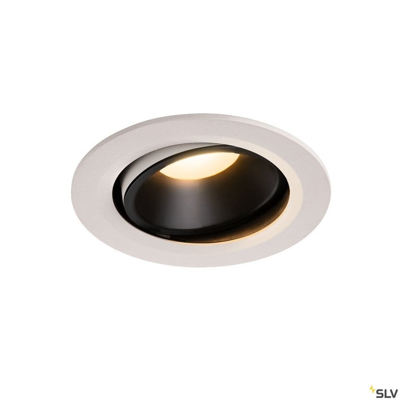 Numinos Dl L, Indoor Led Recessed Ceiling Light White/black 3000k 20 Gimballed, Rotating And Pivoting