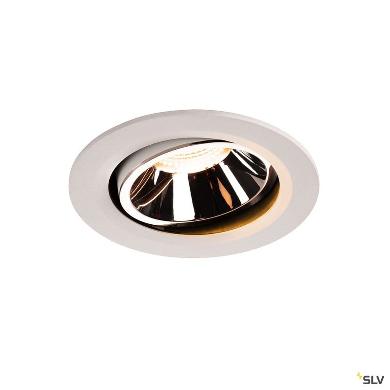 Numinos Dl L, Indoor Led Recessed Ceiling Light White/chrome 2700k 20 Gimballed, Rotating And Pivoting