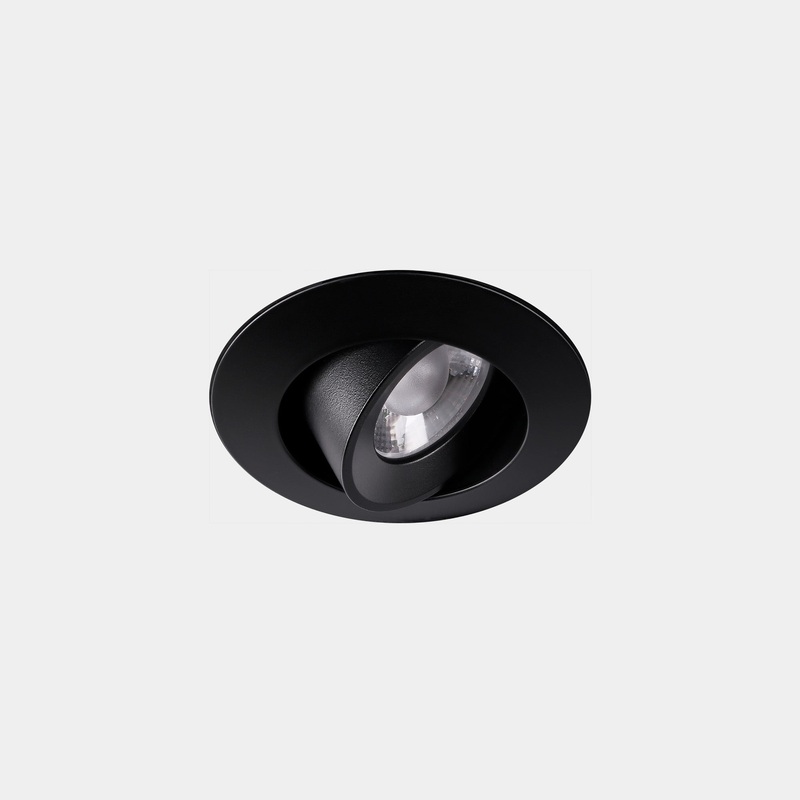 AG12-18X9M2TS60, DOWNLIGHT PLAY FLAT ROUND ADJUSTABLE 19.8W LED WARM-WHITE 4000K CRI 92 32.9, Black, Transparent