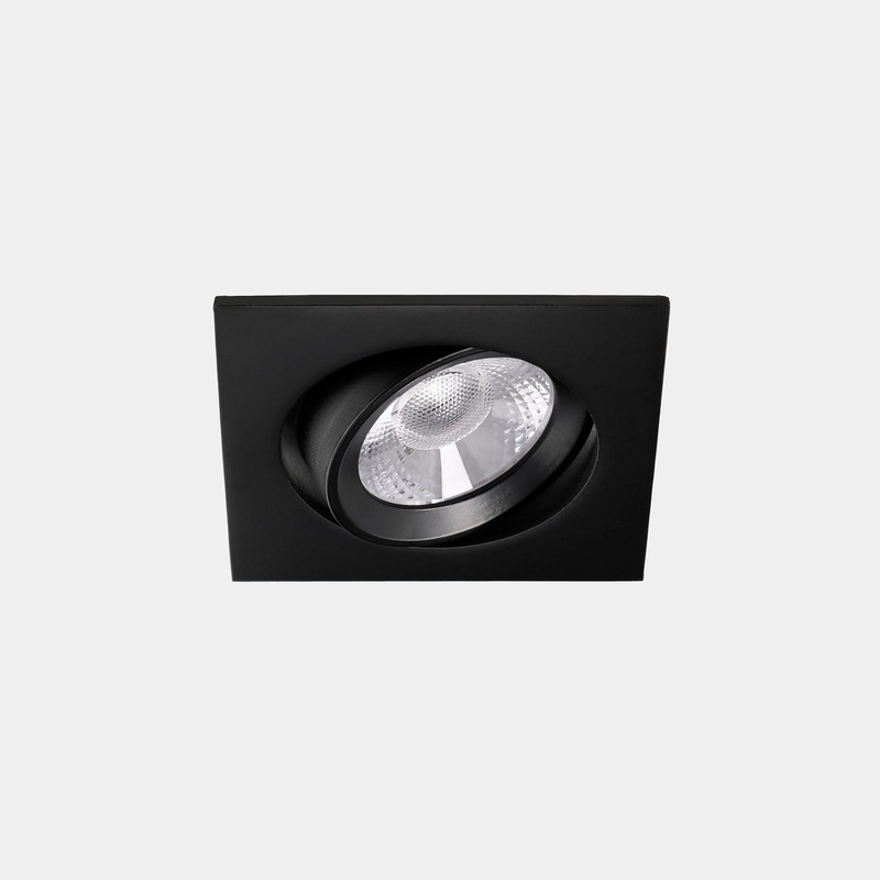AG21-18X9M2TS60, DOWNLIGHT PLAY FLAT SQUARE ADJUSTABLE 19.8W LED WARM-WHITE 4000K CRI 92 33.6 , Black, Transparent