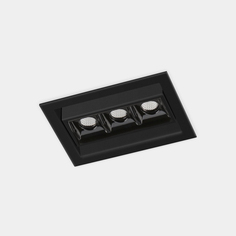 90-7101-60-60, DOWNLIGHT BENTO ADJUSTABLE 3 LEDS 6.1W LED WARM-WHITE 3000K CRI 92 15.8 BLACK , Black