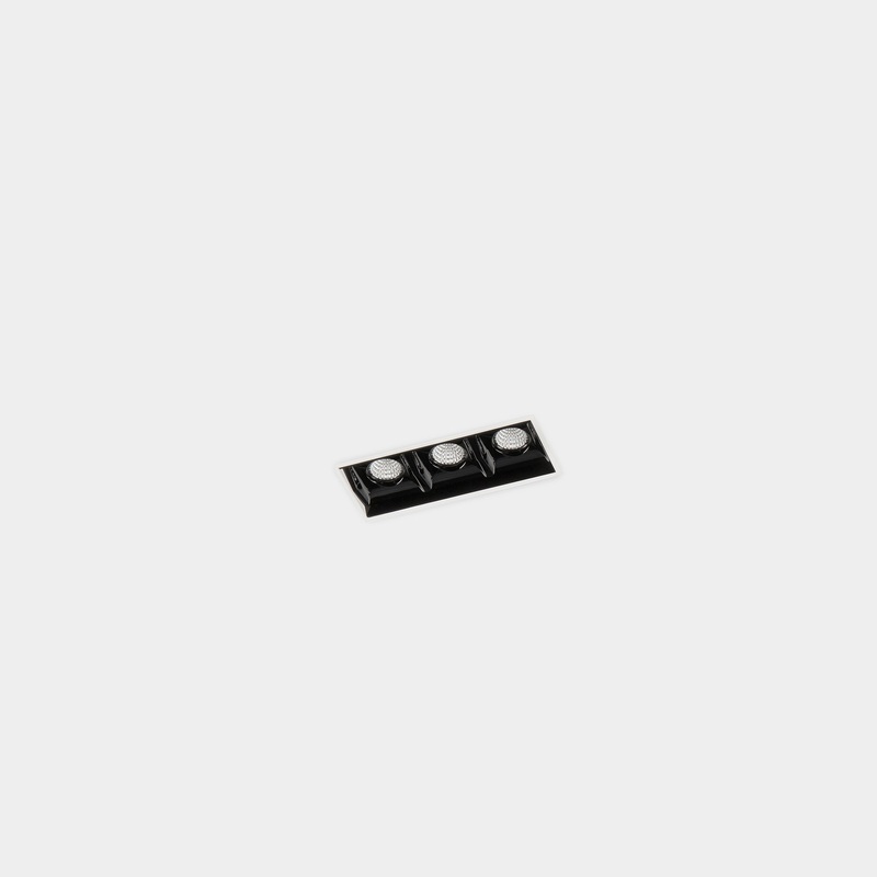 90-6166-14-60, DOWNLIGHT BENTO STANDARD 3 LEDS TRIMLESS 6.1W LED WARM-WHITE 3000K CRI 92 47.7, White, Black