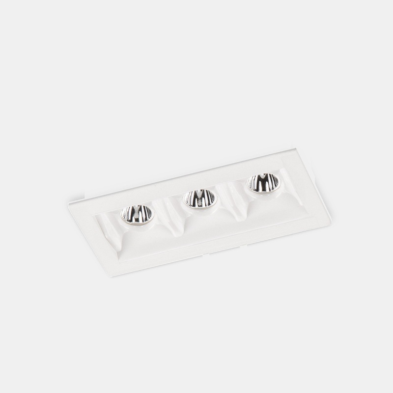 90-6369-14-14, DOWNLIGHT BENTO STANDARD 3 LEDS TRIM 6.1W LED WARM-WHITE 3000K CRI 92 47.7 WHI, White