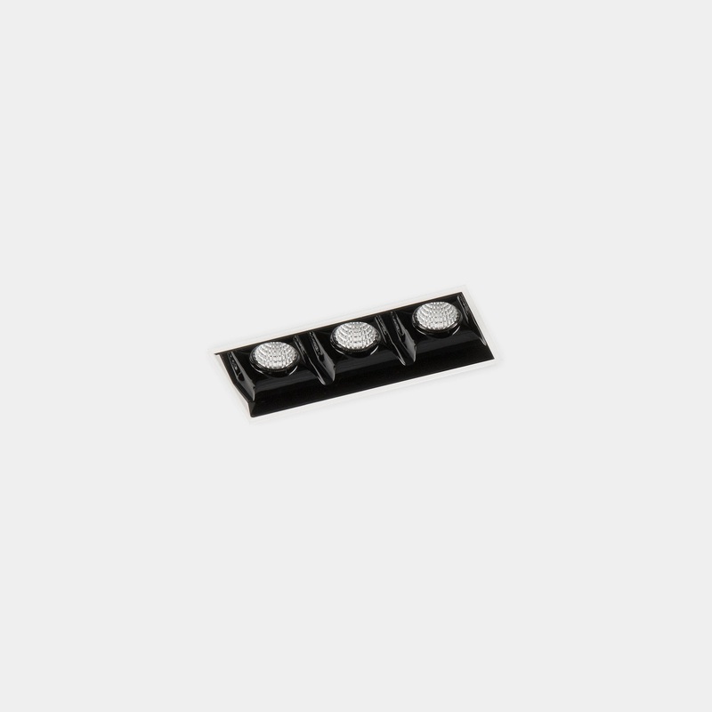 90-6677-14-60, DOWNLIGHT BENTO STANDARD 3 LEDS TRIMLESS 6.1W LED WARM-WHITE 4000K CRI 92 37., White, Black