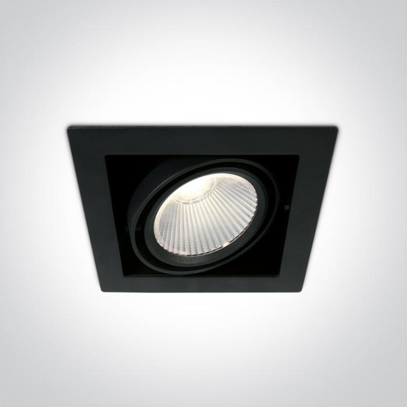 LED Downlight Black Rectangular Cool White LED built in 2700lm 30W Aluminium One Light SKU:51130/B/C