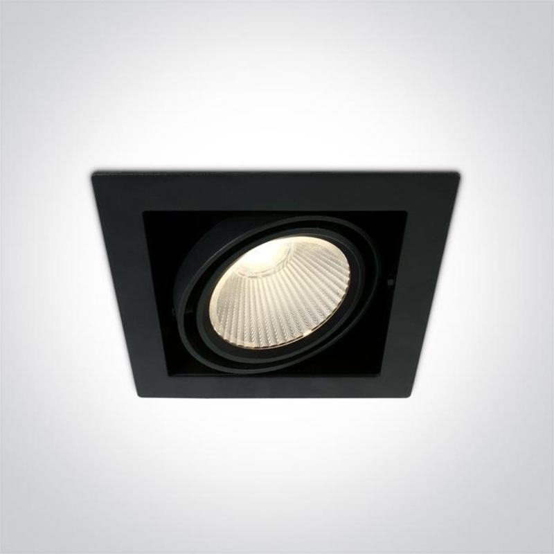 LED Downlight Black Rectangular Warm White LED built in 2600lm 30W Aluminium One Light SKU:51130/B/W