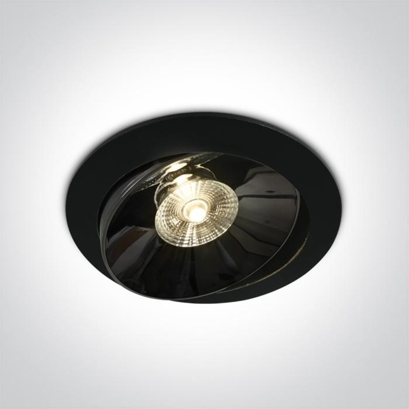 LED Downlight Black Circular Warm White LED built in 2550lm 30W Die Cast One Light SKU:11130E/B/W