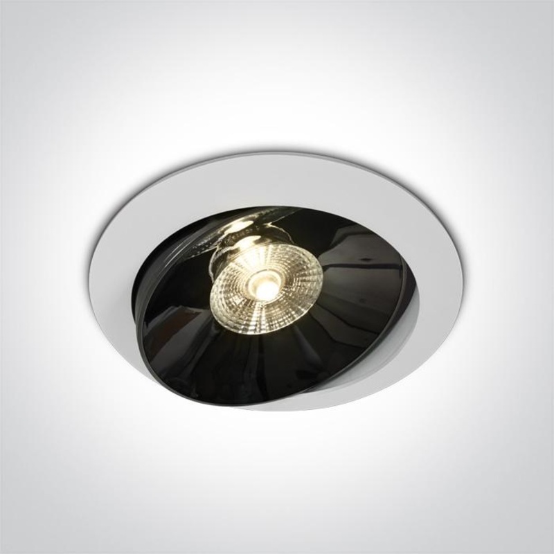 LED Downlight White Circular Warm White LED built in 2550lm 30W Die Cast One Light SKU:11130E/W/W