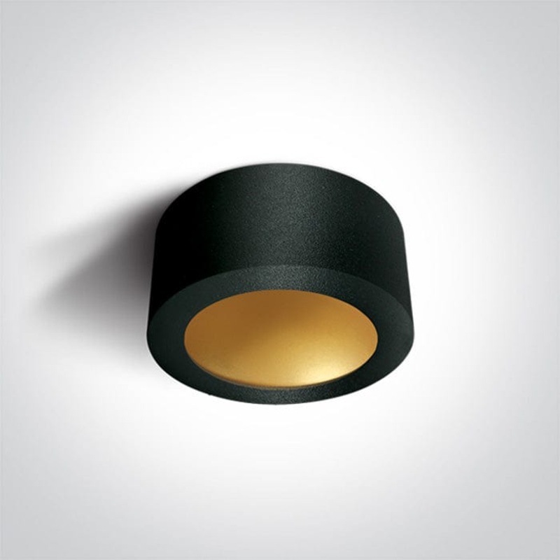 LED Downlight Black-Brass Circular Warm White LED built in 800lm 16W Die Cast One Light SKU:12116FD/B/BS