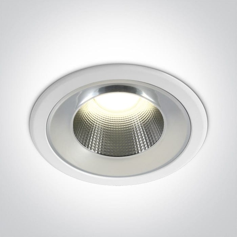 LED Downlight White Circular Cool White LED Outdoor LED built in 2125lm 25W Aluminium One Light SKU:10125TD/W/C