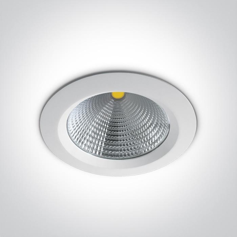 LED Downlight White Circular Cool White LED built in 2700lm 30W Die Cast One Light SKU:10130CA/W/C
