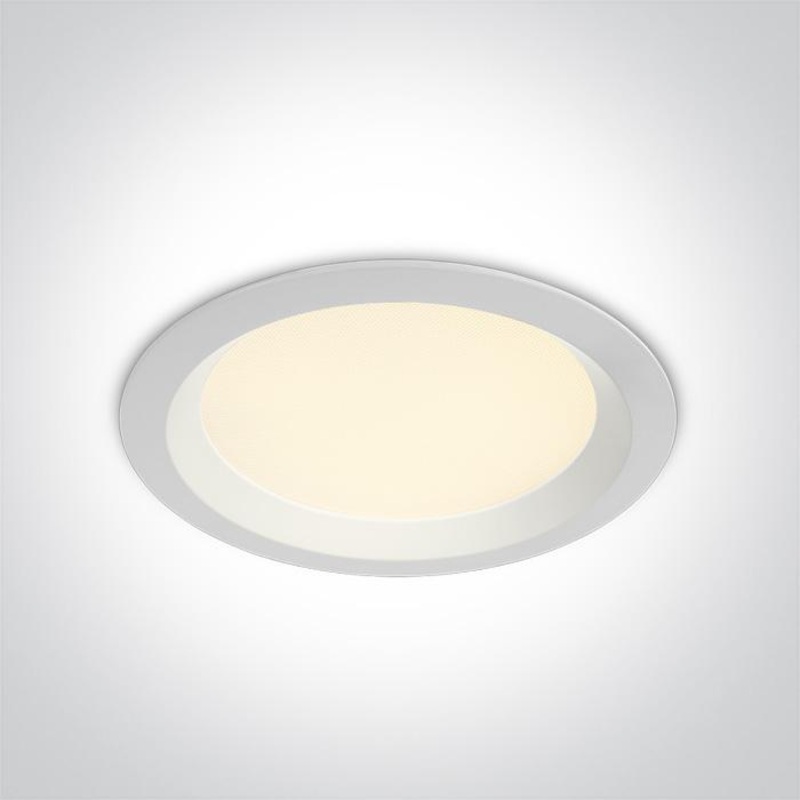 LED Downlight White Circular Daylight - Cool White - Warm White LED built in 2250lm 30W Die Cast One Light SKU:10130UV/W
